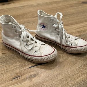 White high-top converse in great condition!